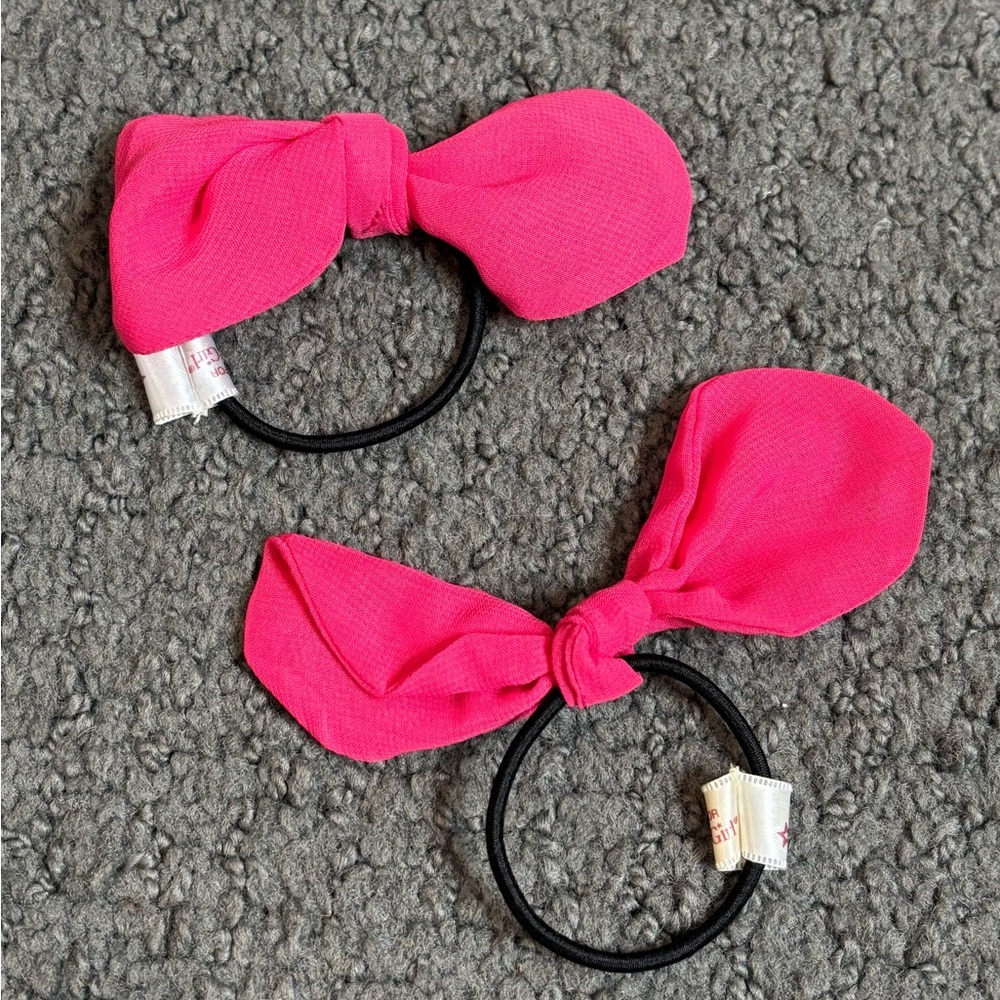 American Girl Doll 2 Hair Bows Hot Pink Magenta